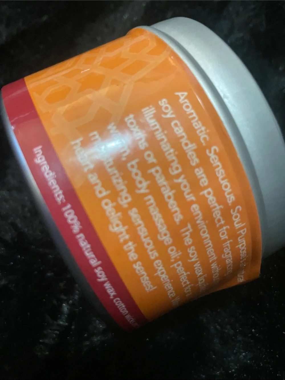 Persian Pomegranate & Mango Scented Tin Candle - Orange